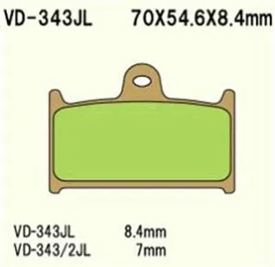 Produktbild von Vesrah Bremsbeläge Vd-343/2Jl