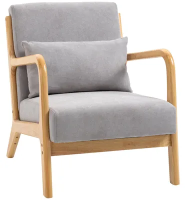 Imagen del producto de Sillón de descanso - Silla con respaldo - Sillón para sala de estar - Sillón de terciopelo - Estructura de madera resistente