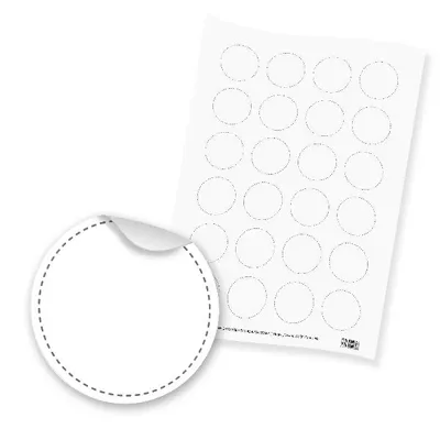 Produktbild von 24x Sticker Neutral Weiß (Motiv 94) 4cm beschreibbar