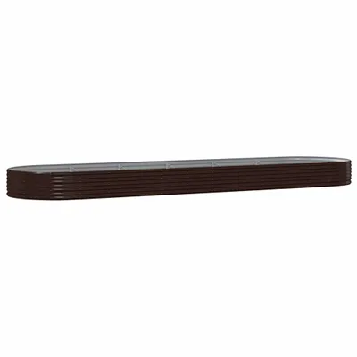 Immagine prodotto di vidaXL Letto rialzato in acciaio zincato 523x140x36 cm Marrone