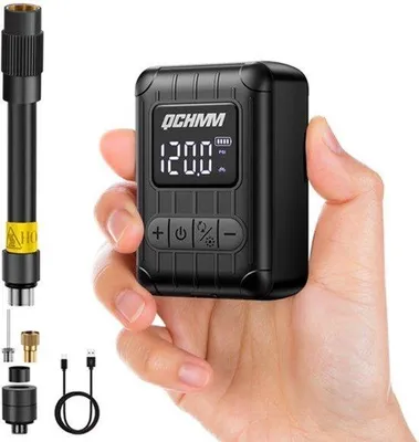 Productafbeelding van Fietspomp, mini-fietspomp, 120 PSI met manometer
