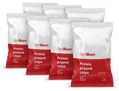 Produktbild von GymBeam - Proteinchips, 7 x 40 g, Paprika