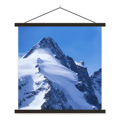 Produktbild von MuchoWow® Textilposter Der österreichische Großglockner mit Bergen in Europa 60x60 cm mit schwarzem Rahmen - Posteraufhänger