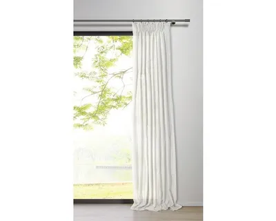 Produktbild von mydeco Schlaufenvorhang weiß 135x245 cm Vorhang Gardine halbtransparent