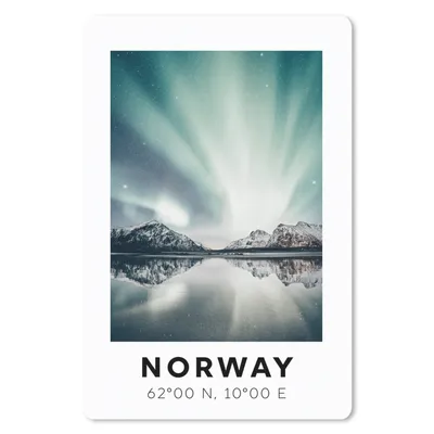 Produktbild von MuchoWow® Mauspad Mousepad Norwegen - Nordlichter - Bergen 40x60 cm - Mousepads - Maus Mat - Pad - Mausunterlage - Schreibtisch Accesoire