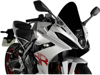 Zdjęcie produktu dla Szyba przednia PUIG R-Racer czarna 385x305mm do Suzuki GSX-8R