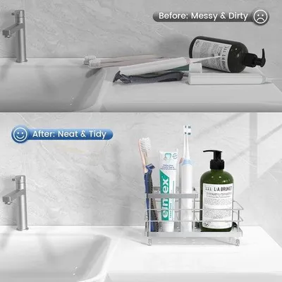 Produktbild von Zahnputzhalter Edelstahl - 6 Fächer für das Badezimmer - Silber