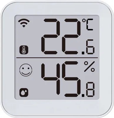 Immagine prodotto di KONYKS Termo 2 Termometro igrometro WiFi, display grande, sensore di temperatura e umidità, notifiche su smartphone, bianco