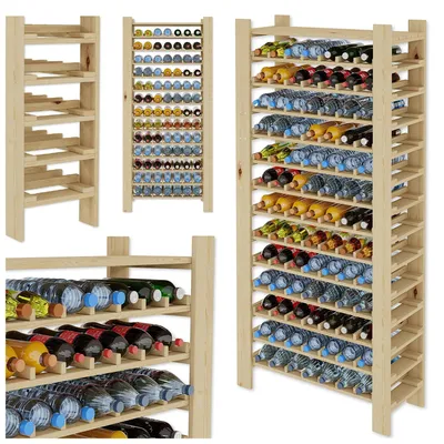 Immagine prodotto di Scaffale in legno per 91 bottiglie di vino