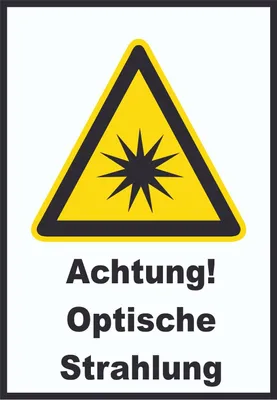 Produktbild von Achtung Optische Strahlung A2 Rückseite selbstklebend Schild