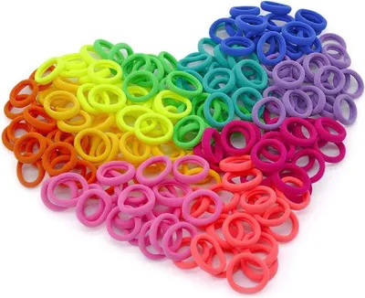 Image de 200 mini élastiques colorés pour cheveux Fille Bébé Élastique Mince Tresse Enfant