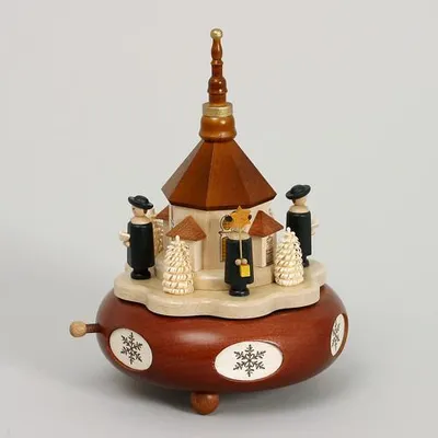 Produktbild von Spieldose Kurrende mit Seiffener Kirche HxLxB 19x13x13 cm NEU