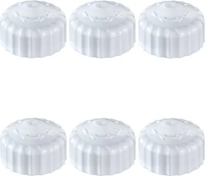 Produktbild von 6x weiße Bauschutzkappe, Handregulierkappe, einfache Ausführung, M30 x 1,5