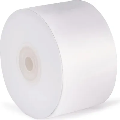 Image de Ruban de satin 27 mètres x 25 mm blanc