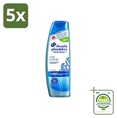 Produktbild von 5 x Head & Shoulders Anti-Schuppen Shampoo Pure Intense Hoofdhuid-Detox 250 ml - Großpackung - 5 Stücke