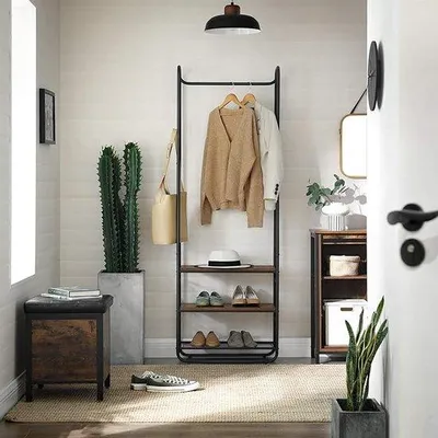 Image de Porte-manteaux avec compartiment à chaussures 58 x 28 x 181 cm