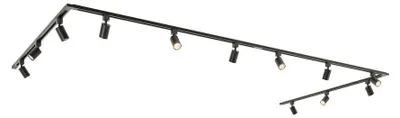 Produktbild von hoftronic LED Schienensystem 4 x 1,5 m 12 Strahler 2700K GU10 Schwarz IP20