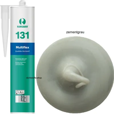 Produktbild von Ramsauer 131 Multiflex 1K Silikon Dichtstoff 310ml Kartusche zementgrau