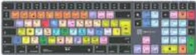 Obrázek produktu pro Logickeyboard LKB-LOGXP2-TM-UK, Plná velikost (100 %), Kabelový a bezdrátový, Bluetooth, QWERTY, Šedá, Titanová