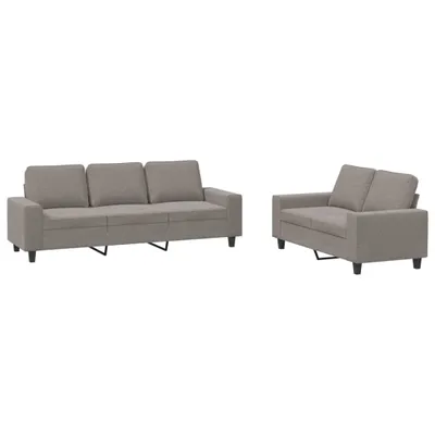 Produktbild von vidaXL 2-tlg. Sofagarnitur Taupe Stoff