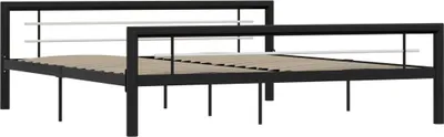 Immagine prodotto di Struttura letto in metallo bianco e nero 180×200 cm