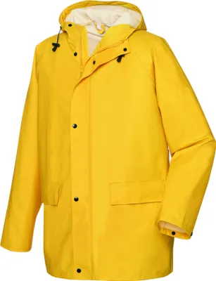 Produktbild von PU-Regenschutz-Jacke gelb, Gr.XL, mit Kapuze
