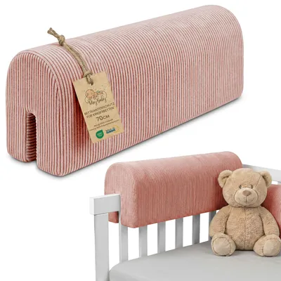 Produktbild von Bettkantenschutz 70 cm Kantenschutz Bettumrandung für Bettgitter Kinderbett Rosa