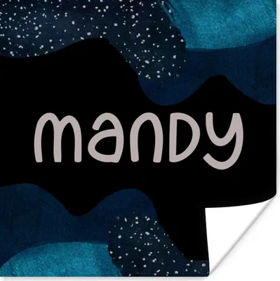 Produktbild von MuchoWow® Poster Mandy - Pastell - Mädchen 100x100 cm - Babyzimmer
