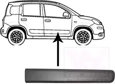 Produktbild von VAN WEZEL Zierleiste für die Tür Vorne Rechts Leiste für FIAT Panda Schrägheck (312, 319) 1607424
