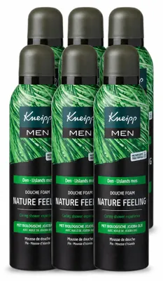 Productafbeelding van 6 x Kneipp MEN Nature Feeling douchefoam - denengeur - 200 ml - voordeelverpakking - 6 stuks