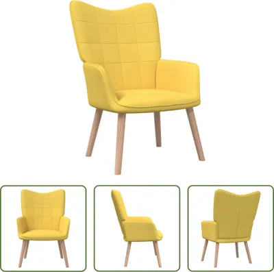 Obrázok produktu pre The Living Store Relax kreslo horčicovo žltá látka