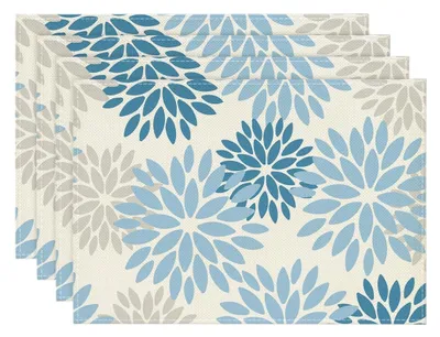 Platzset-Set 4er-Pack Blumenmuster 30x45 cm waschbar