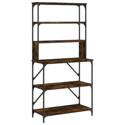 Produktbild von Bäckerregal 6 Fächer Räuchereiche 90x40x180 cm Holzwerkstoff