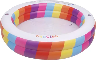 Produktbild von SunClub Planschbecken Regenbogen rund Ø 187 x 42,5 cm mit 2 Luftringen