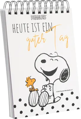 Produktbild von The Peanuts Notizblock Snoopy – Heute ist ein guter Tag perforiert gepunktet 100 Blatt Ringblock
