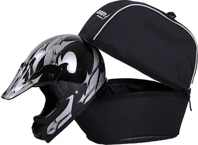Produktbild von Helmtasche XL für Motorradhelm, Helmtasche Motocross gepolstert schwarz
