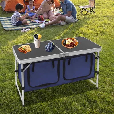 Produktbild von Zusammenklappbarer Campingtisch Verstellbar in 3 Höhen