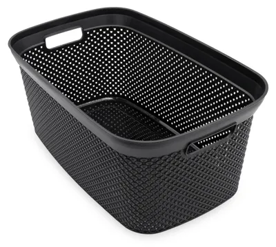 Produktbild von 3.02 Wäschewanne in schwarz - 35 Liter / ca. 54x33x23 cm - Wäschebox Wäschekorb