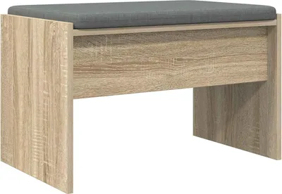 Obrázek produktu pro vidaXL Lavice do předsíně s polštářem, dub Sonoma, 63 x 38 x 40 cm