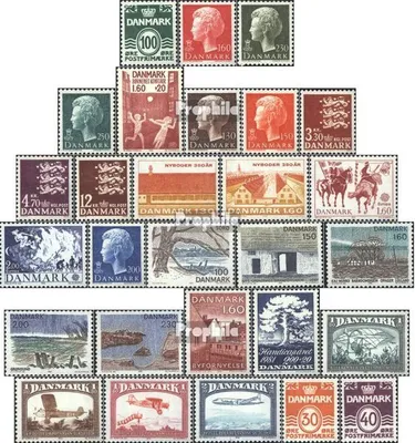 Produktbild von Briefmarken Dänemark 1981 Mi 718-745 (kompl.Ausg.) Jahrgang 1981 komplett postfrisch Freimarke