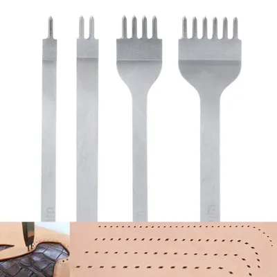 Produktbild von TRANKIELO® - Lederverarbeitung, DIY-Werkzeugset, 4 Stück - 3-6 mm, Nadelösen-Werkzeug für Lederarbeiten