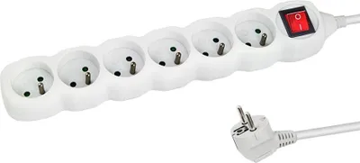 Produktbild von Esperanza Steckdosenleiste, 6 Steckdosen, Schalter, 3 m, Weiß