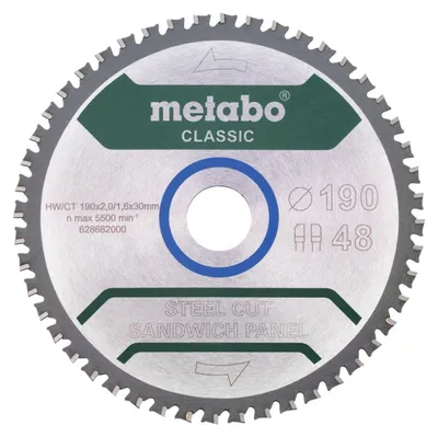 Produktbild von Metabo Sägeblatt steel cut / sandwich panel - classic FZ/FA 4° - Blister