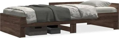 Produktbild von vidaXL Bettgestell ohne Matratze Braun Eiche 100x200 cm Holzwerkstoff