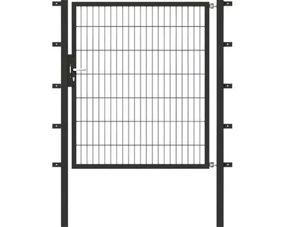 Obrázek produktu pro Jednoduchá brána Alberts Flexo s příslušenstvím, k zabudování do betonu, antracitová, šířka 125 cm, výška 140 cm