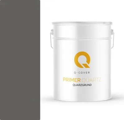 Produktbild von Q-Cover Quarzgrund Für Buntsteinputz 15kg Dunkelgrau M05 Acrylatdispersion Grundiermittel Innen & Außen Für Wände Ca. 0,3-0,4 Kg/M2