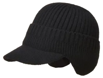 Produktbild von Damen- und Herren-Wintermütze, einfarbig, Ohrenschutz, hält warm, dick, elastisch, kältebeständig, weich, Uni, dick, rutschfest, für Erwachsene