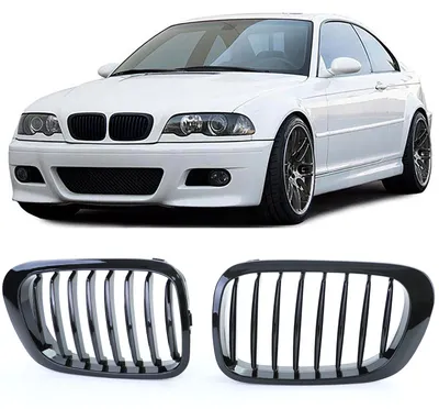 Produktbild von Sportgrill Schwarz Glanz für BMW 3er E46 Coupe / Cabrio 1999-2003