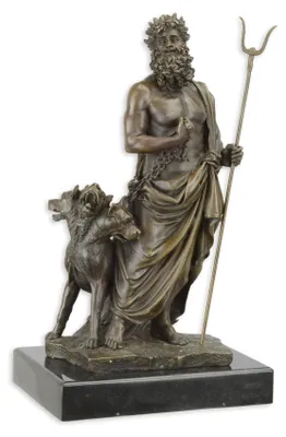 Produktbild von Bronzestatue von Hades und Kerberos
