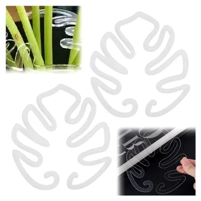 Produktbild von Monstera-Greifer, 2 Stück Bambus-Klemmen-Set für Pflanzenstiele, wiederverwendbare Halterung für Blumenstiele, Kunststoffstütze für Zimmer- und Gartenpflanzen